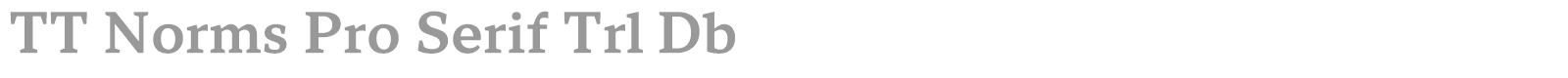 TT Norms Pro Serif font preview